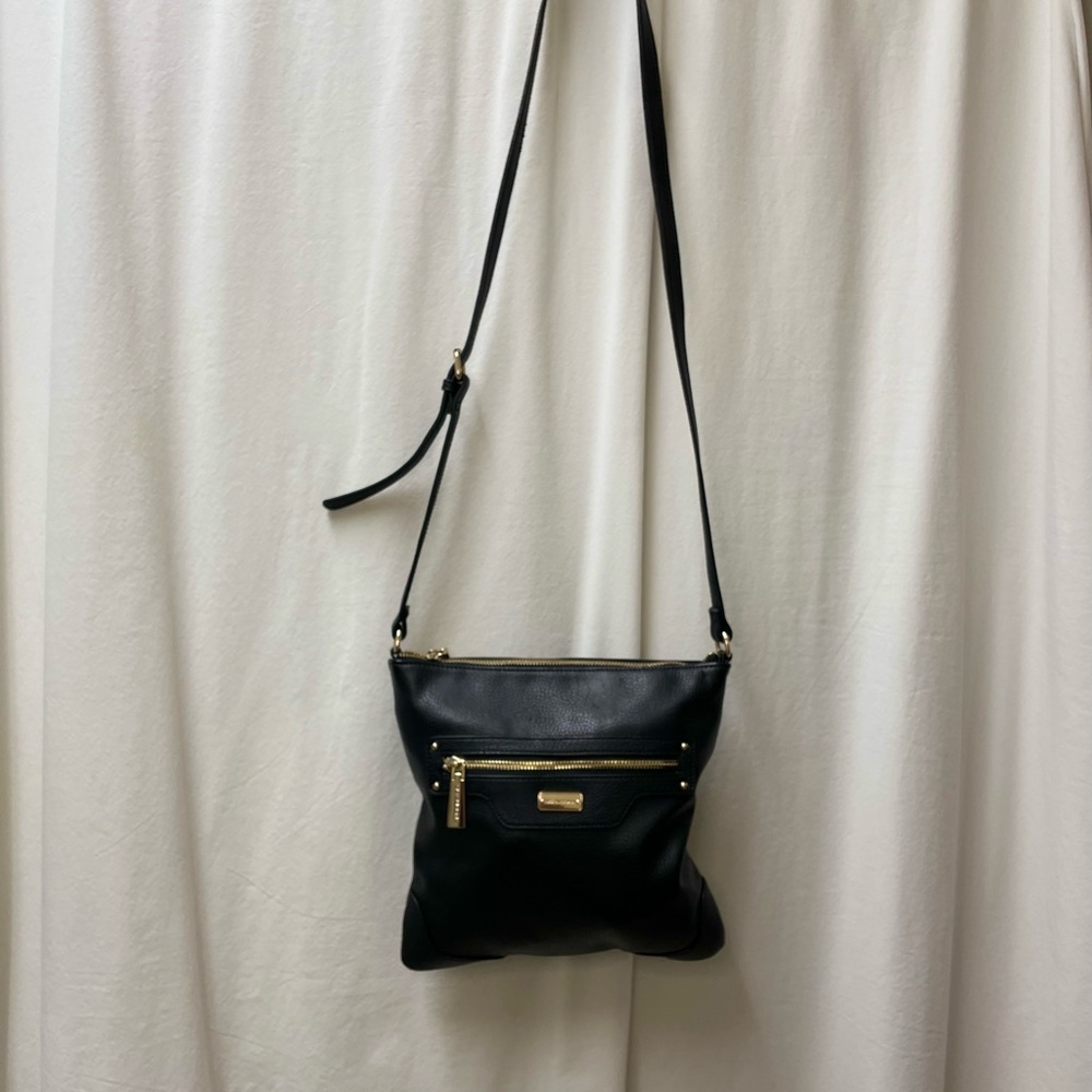 Big Buddha Black Crossbody Bag with Gold Details - Picture 13 of 13
